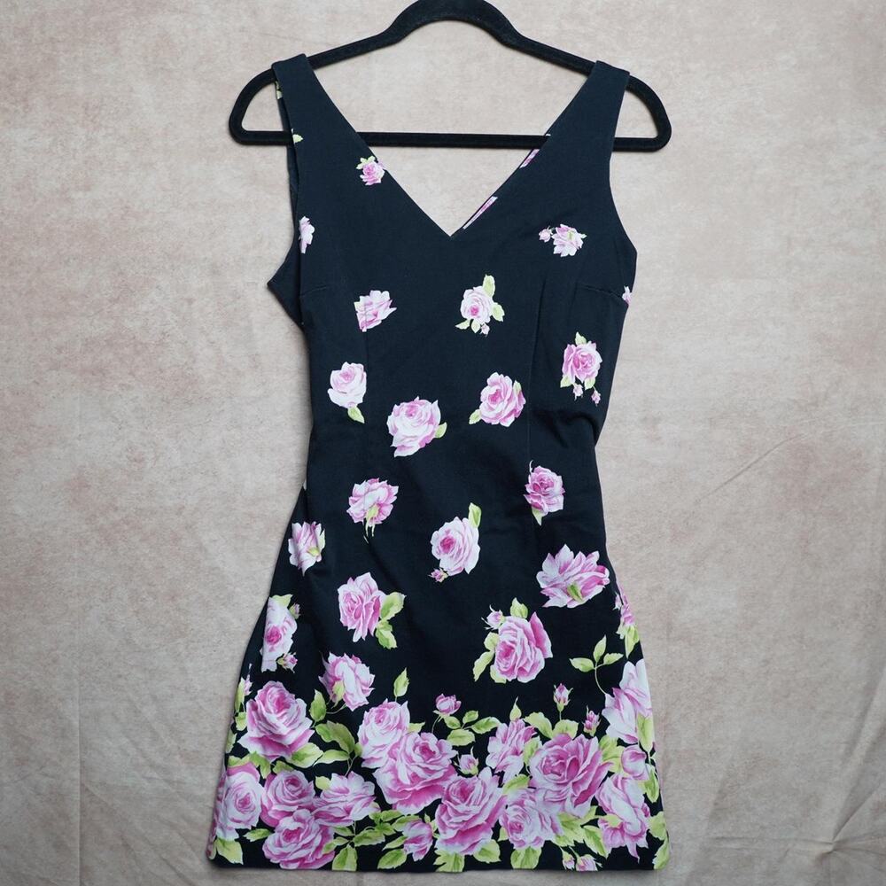Nine West Floral Sheath Dress Size 10 Y2K
